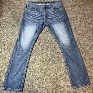 BKE Buckle Jeans 36x32 Mens Blue Denim Jake Straight Medium Wash Stretch Casual